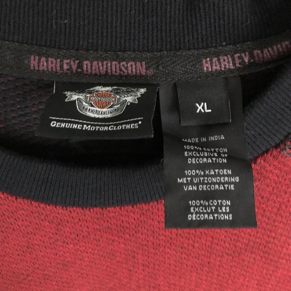 PENDING Harley-Davidson Men's Vintage Inspired Raglan Long Sleeve Pullover - Picture 5 of 7